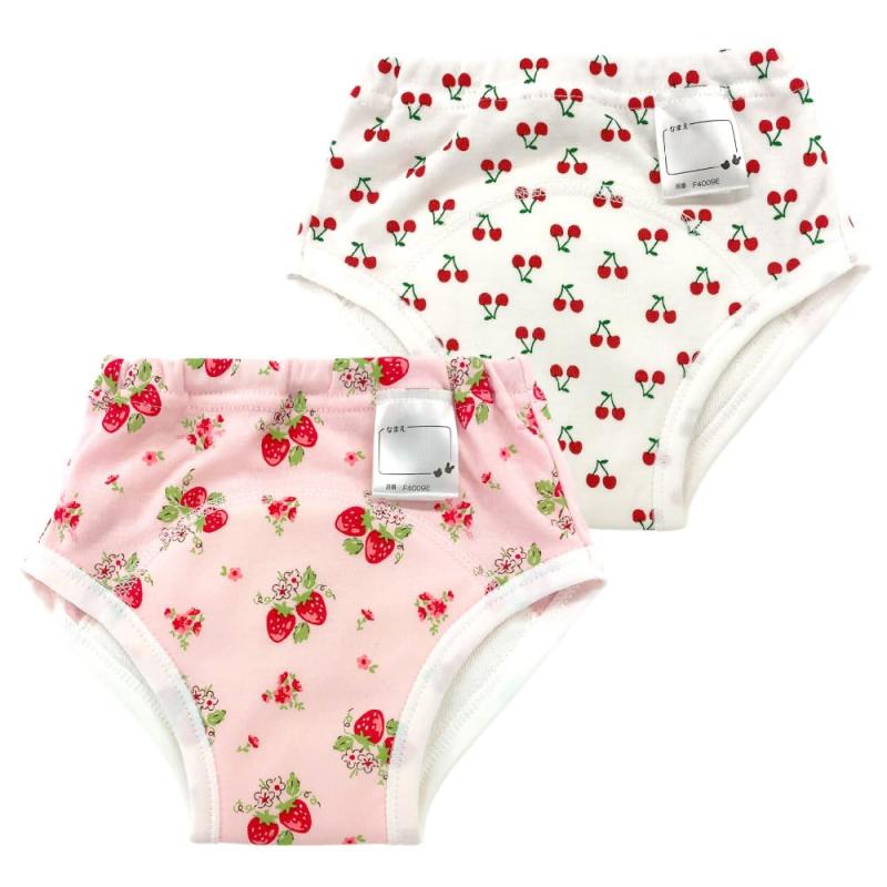 トレーニングパンツ 4層 女の子 2枚組 トレパン トイレトレーニング ベビー W4009E