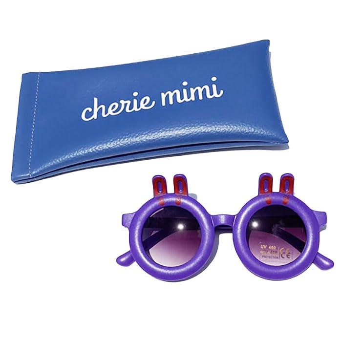 [シェリーミミ] サングラス ベビーサングラス ケース付 耳付 ラビット UV400 パープル 523293032 ONE S..