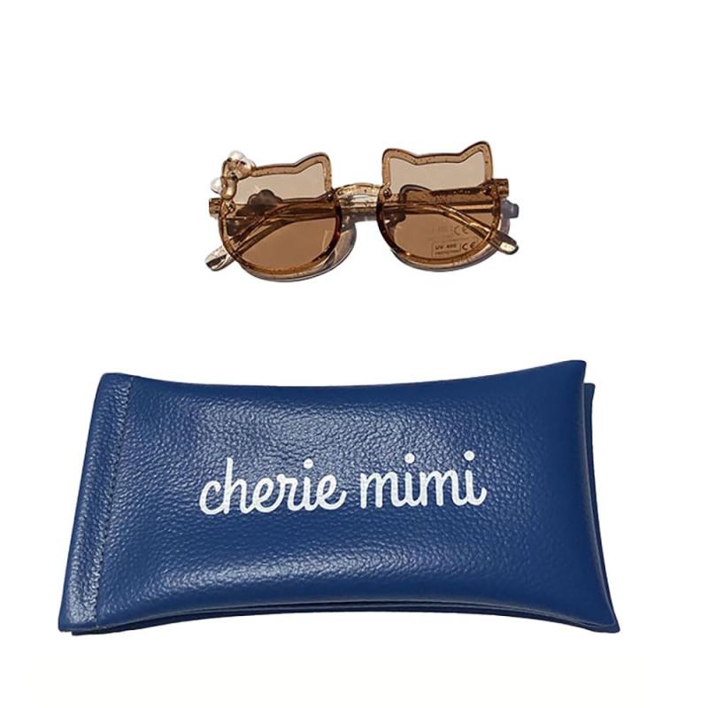 [シェリーミミ] サングラス ベビーサングラス ケース付 CAT リボン付 UV400 クリアブラウン 522391023 ..