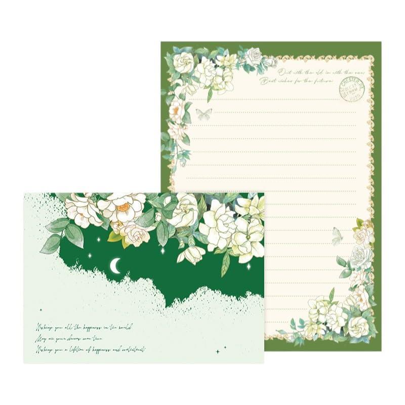 レターセット フローラルバタフライ 絵柄3種