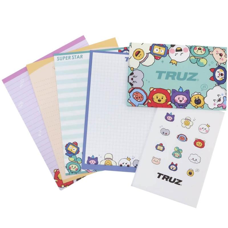 TRUZ[手紙セット]ボリュームアップレターセット/WHITE LINE FRIENDS大切な人に贈りたくなるかわいいLETTER SET便箋/レターセット/メッセージカード/手紙/グリーティング手紙 デザイン レターセット おしゃれ デザイン メッセージ