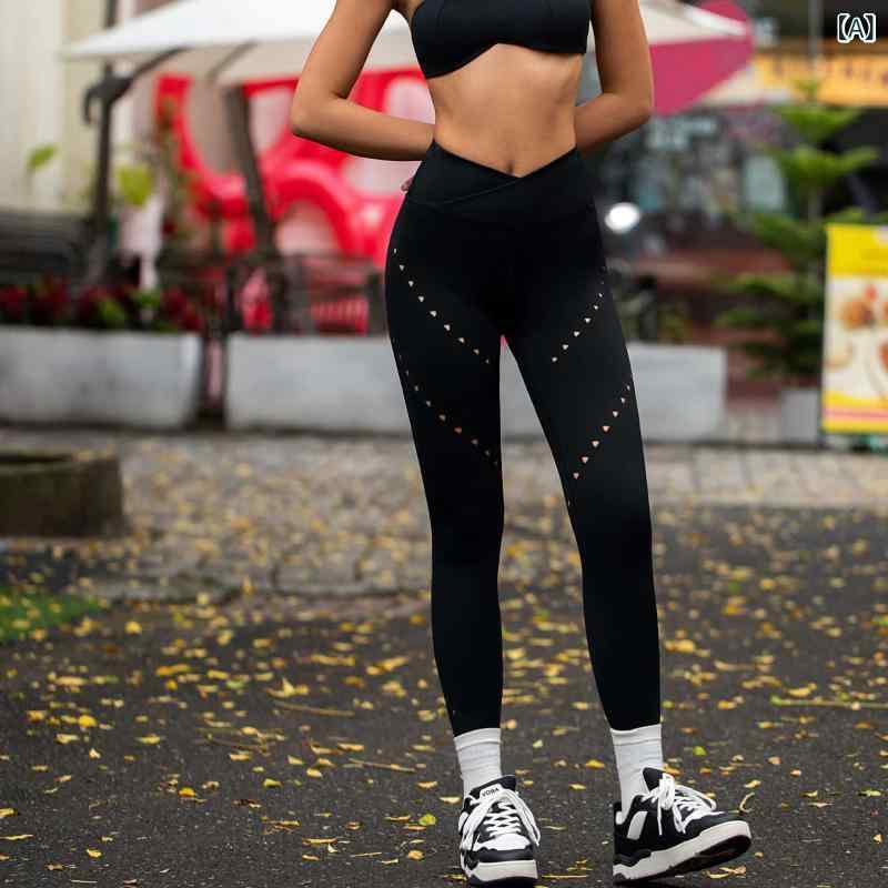痩身 効果の ある タイトフィットヨガパンツ、 クロス ウエスト、 三角 穴 デザイン、 スポーツ、 ピラティス、 トレーニング、 通気 性、 速 乾性、 フィットネス、 9 分 丈 パンツ、 女性 用色: 黒のヨガパンツ,ライトブルーのヨガパンツ,明るいグリーンのヨガパンツ,マットブラウンのヨガパンツ,バービー ピンク ヨガ パンツ,オフホワイトのヨガパンツ,ライトグレーのヨガパンツサイズ: S,M,Lボトムスタイル: ショートパンツ、ズボンブランド: ノーブランド商品番号: 202326発売年と季節: 2024年秋冬