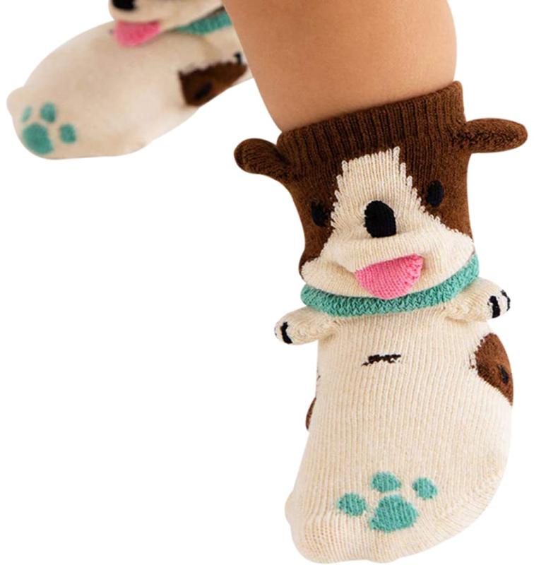 POP UP SOX 動物ソックス いぬ XS(9-12cm) S(13-16cm) ポップアップソックス 1212254ベビー用立体ソックス 日本製 Made in JAPAN
