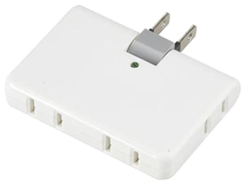 ヤザワコーポレーション(Yazawa Corporation) YAZAWA 強力雷ガード付 コーナータップ 4個口 Y02HCK400 WH・ホワイト