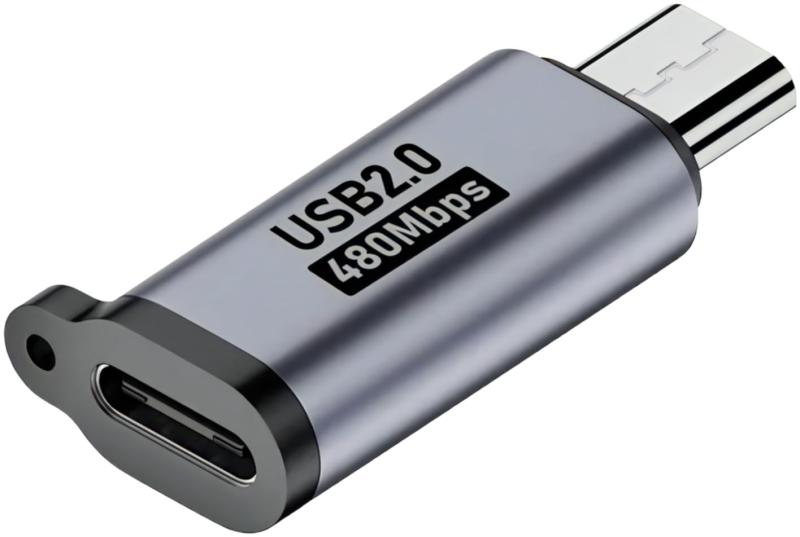 USB Type-C(メス) - Mini USB(オス) 変換アダプター