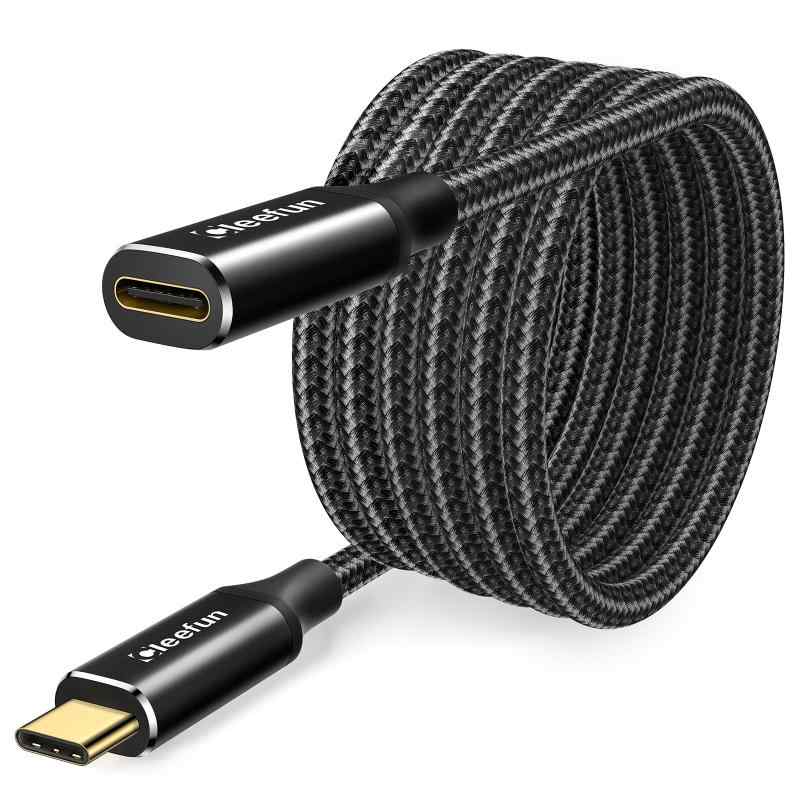 CLEEFUN USB C 延長ケーブル 100W/5A PD急速充電 タイプC 延長コード 高耐久ナイロンMacBook Pro Switch iPad Proなど様々なusb-cデバイスに対応