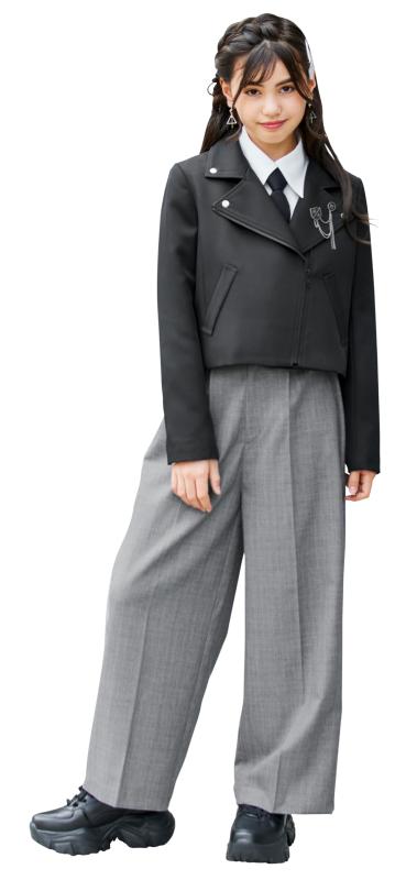 アリサナ 卒業式 小学生 女の子 スーツ 子供服 フォーマル キャシー (ジャケット ブラウス ネクタイ パンツ の4点セット)