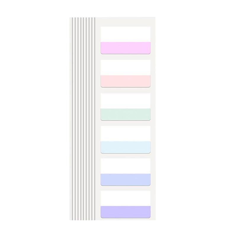 WIICOYK 付箋 インデックス シール フィルム 付箋 見出し 細い 透明スリム 書ける 強粘着 キレイに剥がせ かわいい ふせん マルチカラー 事務用品 おもしろ 文房具 便利