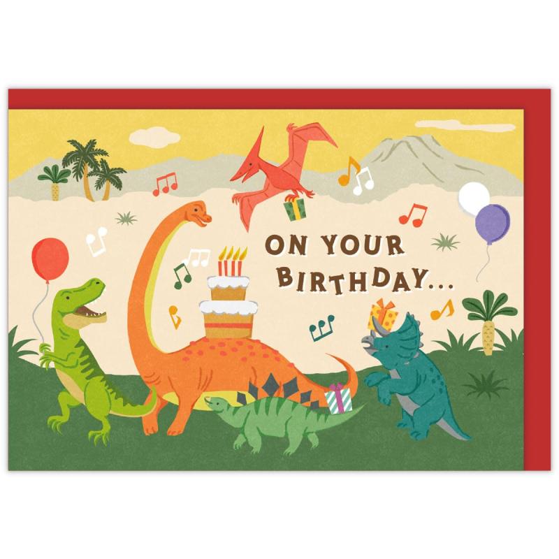Hallmark(ホールマーク) ホールマーク オルゴールカード 恐竜 誕生日お祝い 826277【サイズ】カード：154×108mm 封筒：162×114mm【曲名】バースデーソング+恐竜の鳴き声【その他】人気の恐竜モチーフにあたたかみあるデザインのオルゴールカードが仲間入り