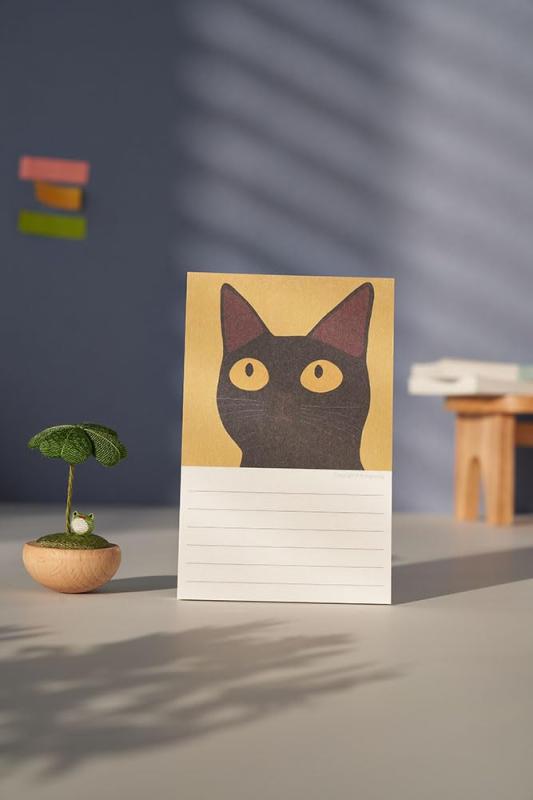Kongkongy コンコンイ メモパッド 黒猫 ウンニャン メモ帳