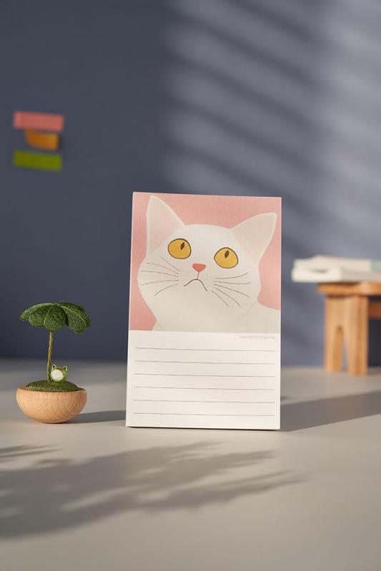 Kongkongy コンコンイ メモパッド ピンクの鼻猫 ウンニャン メモ帳