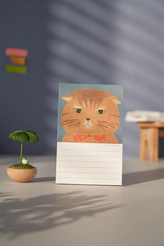Kongkongy コンコンイ メモパッド 蝶ネクタイ猫 メモ帳