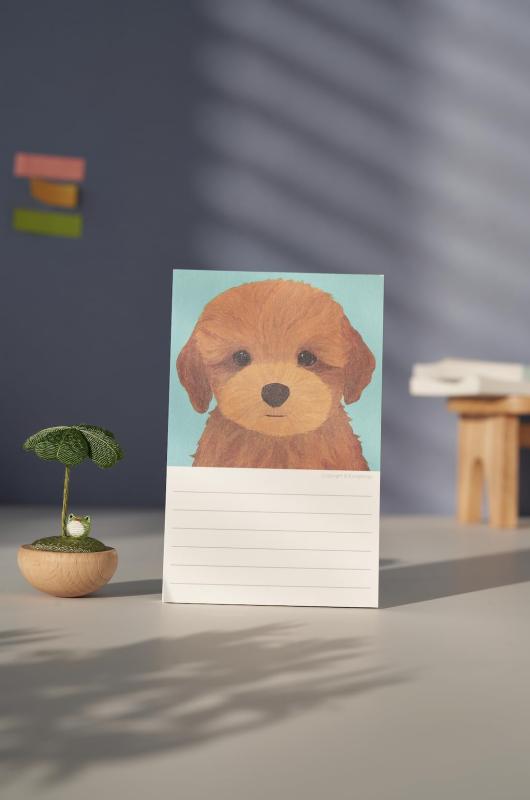 Kongkongy コンコンイ メモパッド 小犬 プードル メモ帳