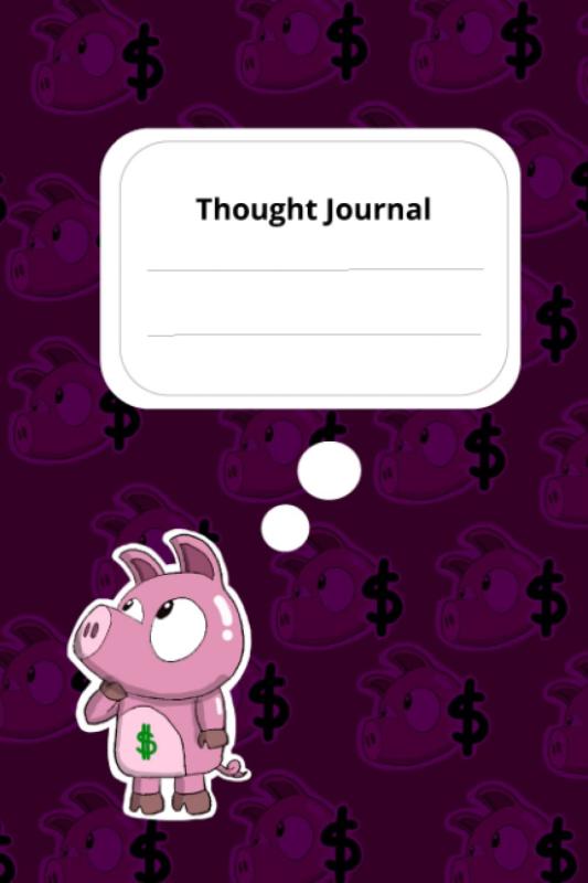 Piggy Bank Deep in Thought Notebook