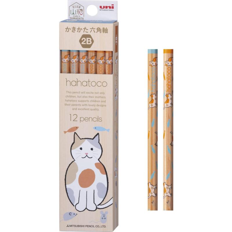 三菱鉛筆 かきかた鉛筆 ハハトコ 木軸 キャット