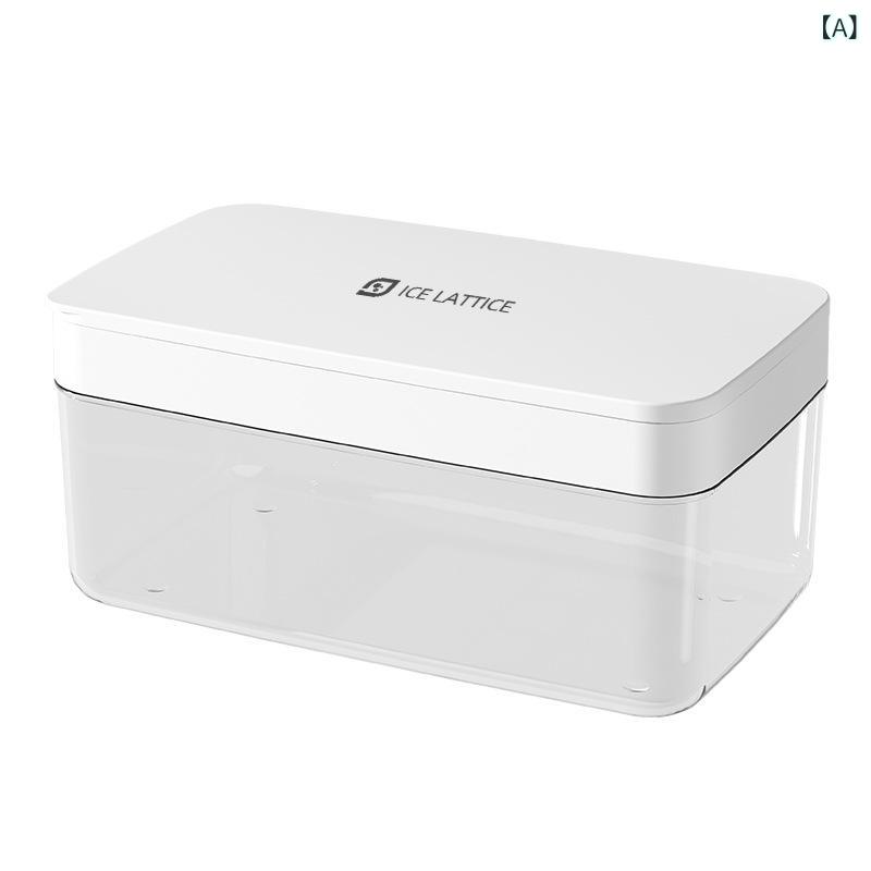 Other - 製氷 皿 アイス キューブ 型 アイス ボックス 蓋 付き 食品 グレード 家庭 用 冷凍 アイスキューブモデル 自家製 冷蔵庫 冷凍 アイスキューブアーティファクト
