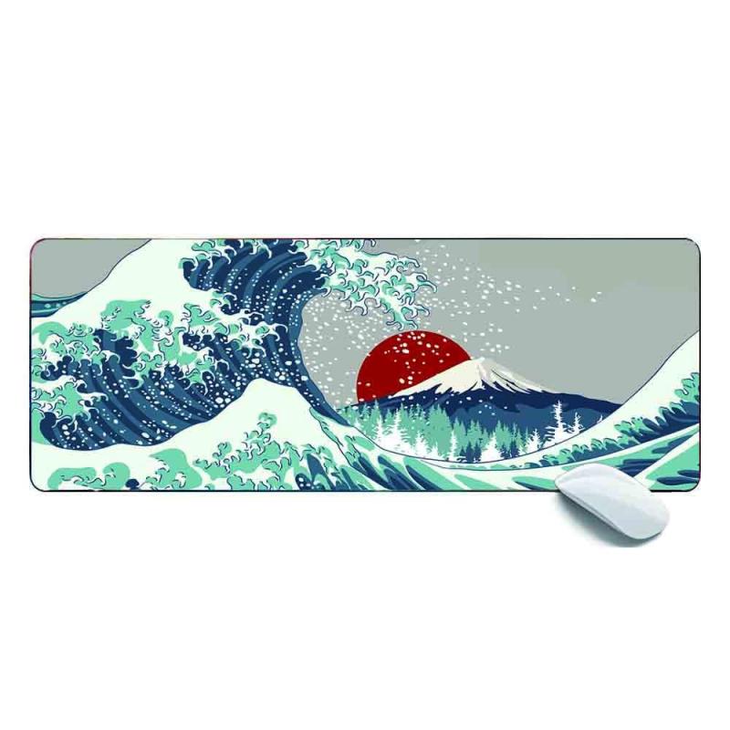 マウスパッド 大型 ゲーミング サクラ 富士山 太陽 マウスマット おおきい キーボードパッド ゴム底 光学マウス対応 滑り止め エレコム 耐久性が良い おしゃれ かわいい 防水 サイバーカフ