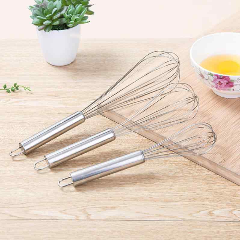 焙 煎 ツール 家庭 用 手動 卵 泡立て 器 手持ち 撹拌 棒 泡立て 器 キッチンステンレスクリーム 泡立て 器(x2)