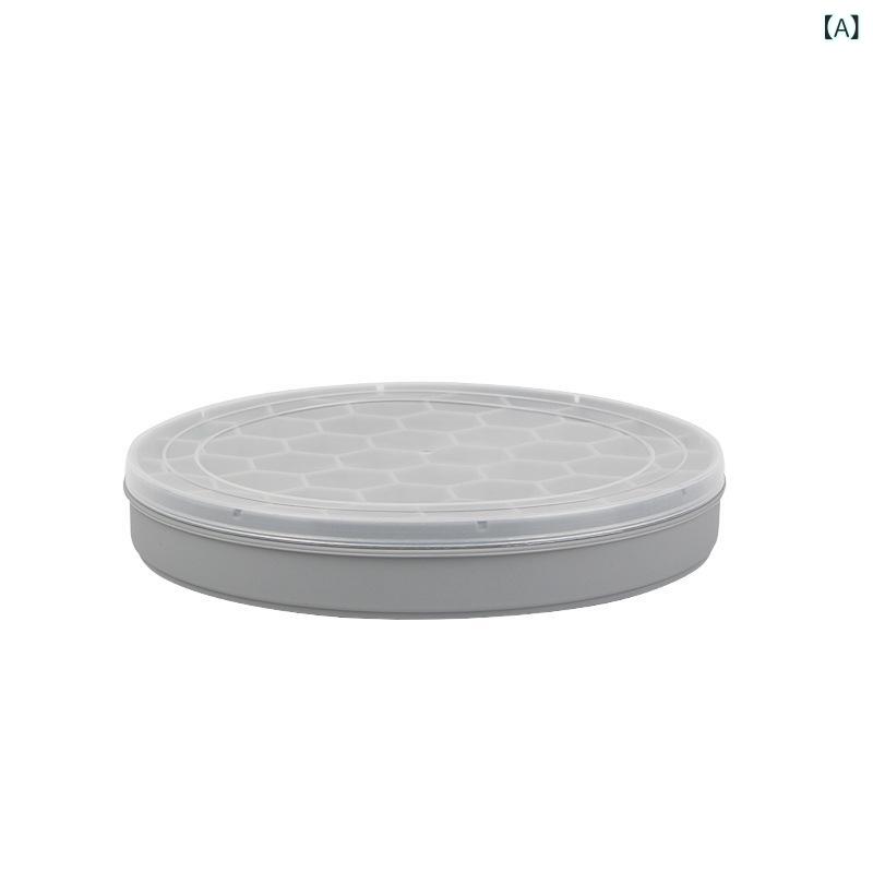 創意 新型 食品 級 シリカゲル 氷 格 円形 ハニカム 氷 格 蓋 付き 密封 型 離 型 製氷 神器