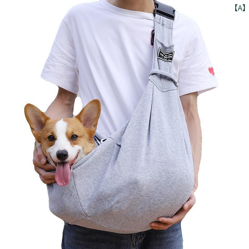 新型 アマゾン 折り畳み 犬の リュックサック 通気 性 ペット バッグ 片 肩 斜め ショルダー 猫 バッグ 卸売り