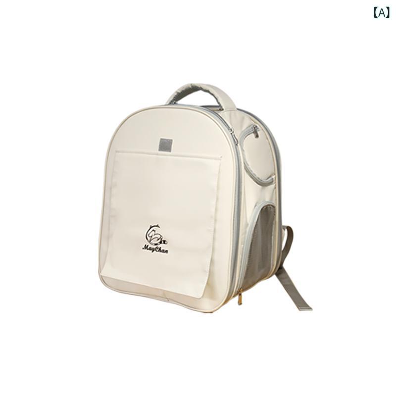 携帯 型 キャットバッグ 外出 用 リュックサック大 容量 通気 性 ストレス 防止 犬 バッグ 両側 拡張 ペット 外出 用 リュックサック(x2)