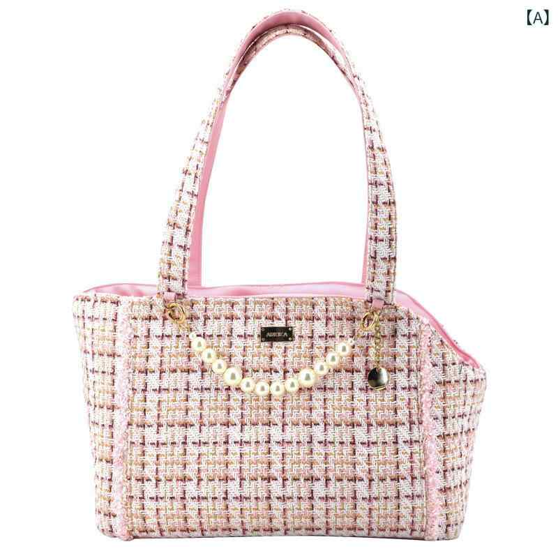 Arkika 小香 風 ペット 猫 バッグ 外出 携帯 犬 小型 犬 片 肩 携帯 猫 リュックサック(x100)