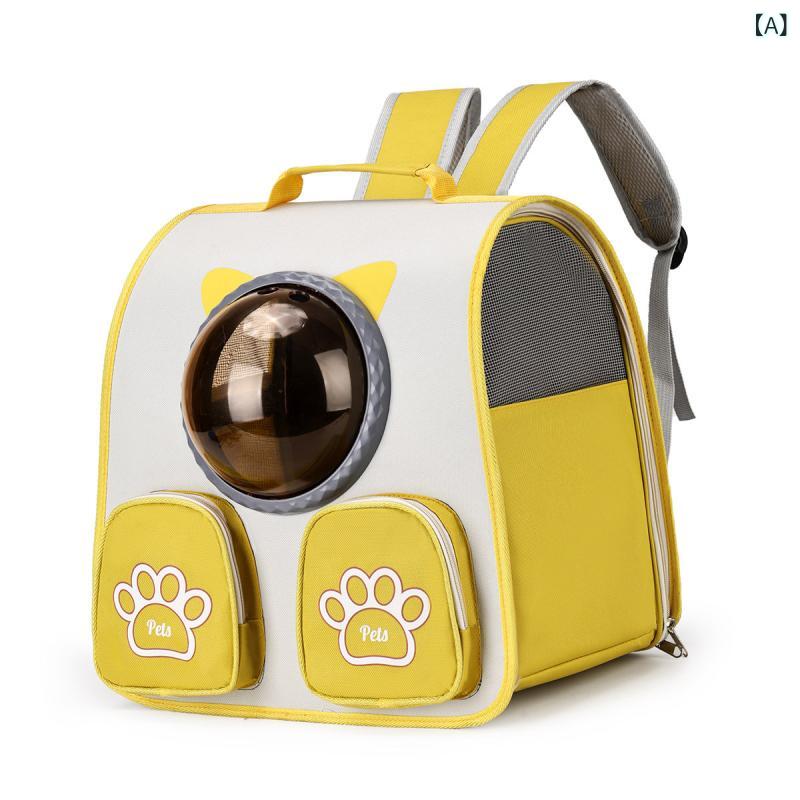 新型 猫 バッグ ファッション 通気 性 猫 リュックサック オックスフォード 百 合 ペット バッグ 大型 折りたたみ 式 猫 バッグ