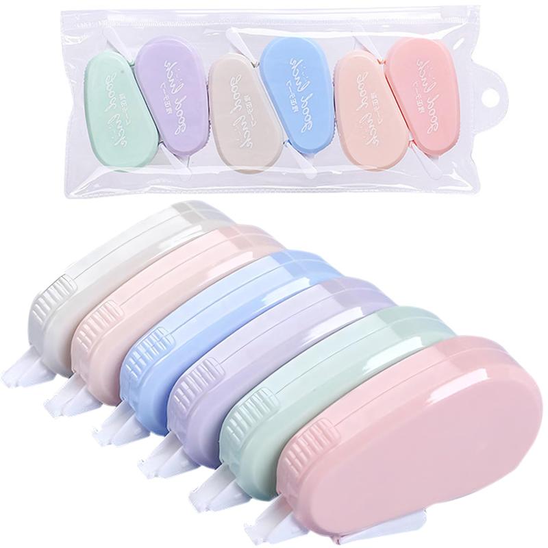 OKAWASI 修正テープ 5mm 6個パックしゅうせいテープ 訂正テープ 使いやすい 学生用品 文房具修正テープ 修正用品 携帯便利 文房具用品