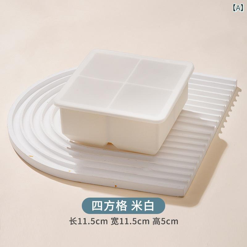 大型 氷 型 大型 食品 グレードソフトシリコン 蓋 付き 製氷 皿 家庭 用 角 氷 製氷 ボックス 氷塊を 作る