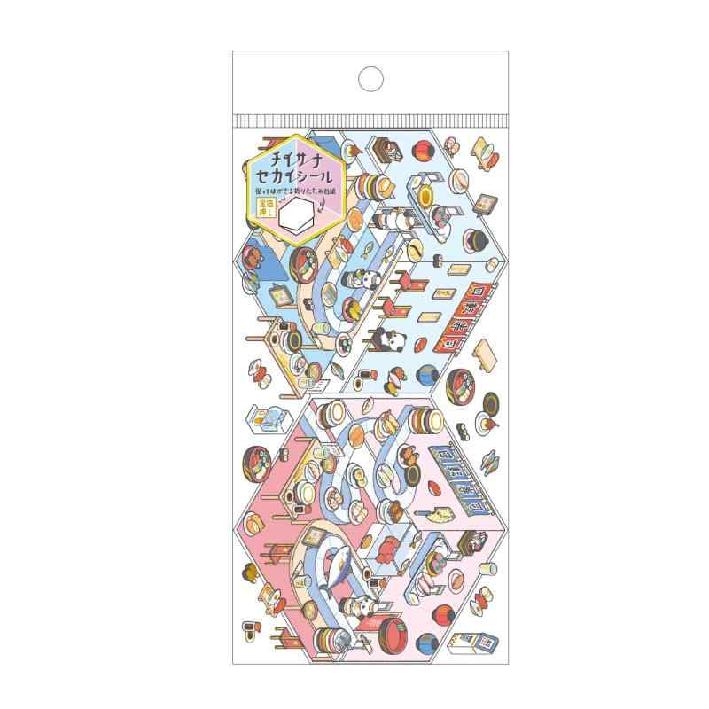 カミオジャパン ステッカー チイサナセカイシール オスシNOオミセ 229450【サイズ】W95×H205×D1mm【素材】紙大人も遊んで楽しめるシールです。シール台紙は貼ってはがせる折りたたみタイプになっています。