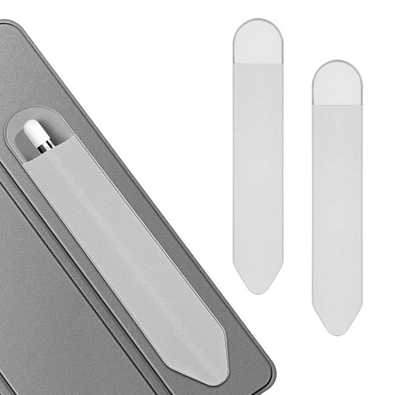 JnTech Apple Pencil ケース 2枚セット タッチペン ケース タブレット用 タッチペン ペンホルダー 貼り付け タッチペンカバー 薄型 スタイラスペンホルダー 接着シール式 全面保護 紛失防止 【Ap