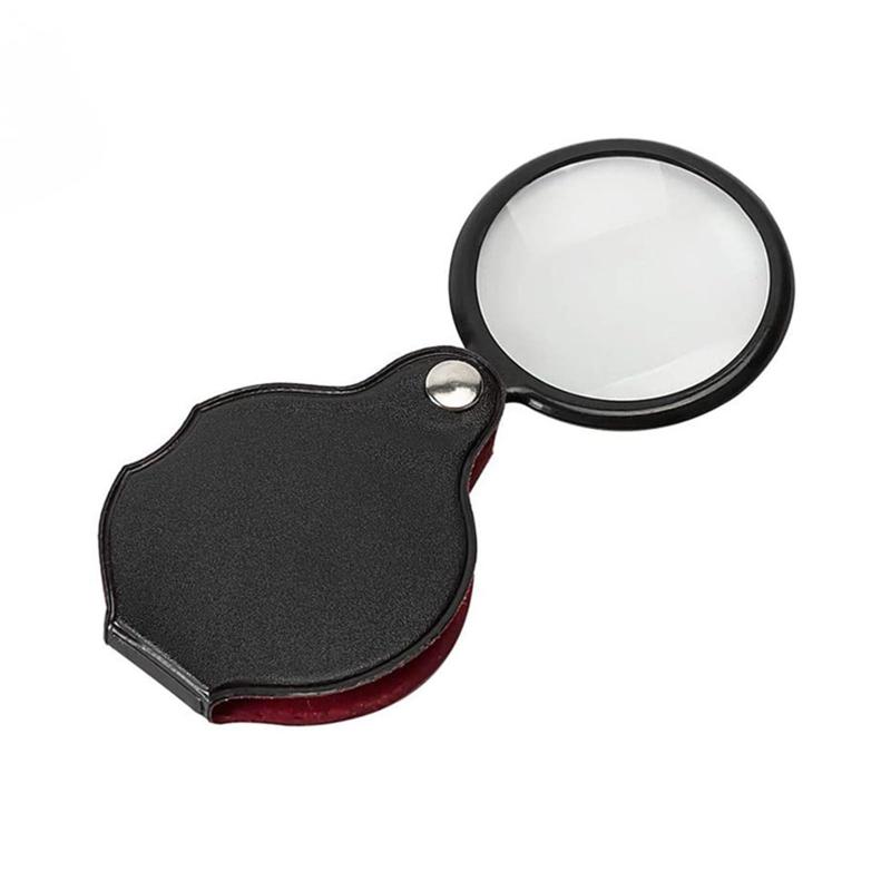 ポケットルーペ 折り畳み式 レンズ径 50mm 10倍 虫眼鏡 回転収納 携帯用 使いやすさ 長持ちする耐久性 折り畳み 地図/読書/趣味観察/科学教室に使用 子供の自然観察 高齢者 読書 【1個入り】