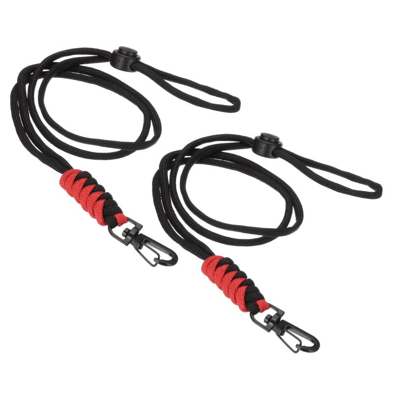 PATIKIL 44cm ネックストラップフック付き 2本調整可能なロングネックストラップバッジネックストラップ IDバッジホルダーキーU S BキーチェーンU S B レッド