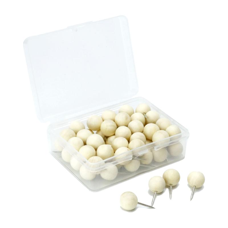 prendre 画鋲 押しピン 木製 画びょう プッシュ ピン 固定ピン ウッドピン 木製画鋲 文房具 PR-WOODPIN