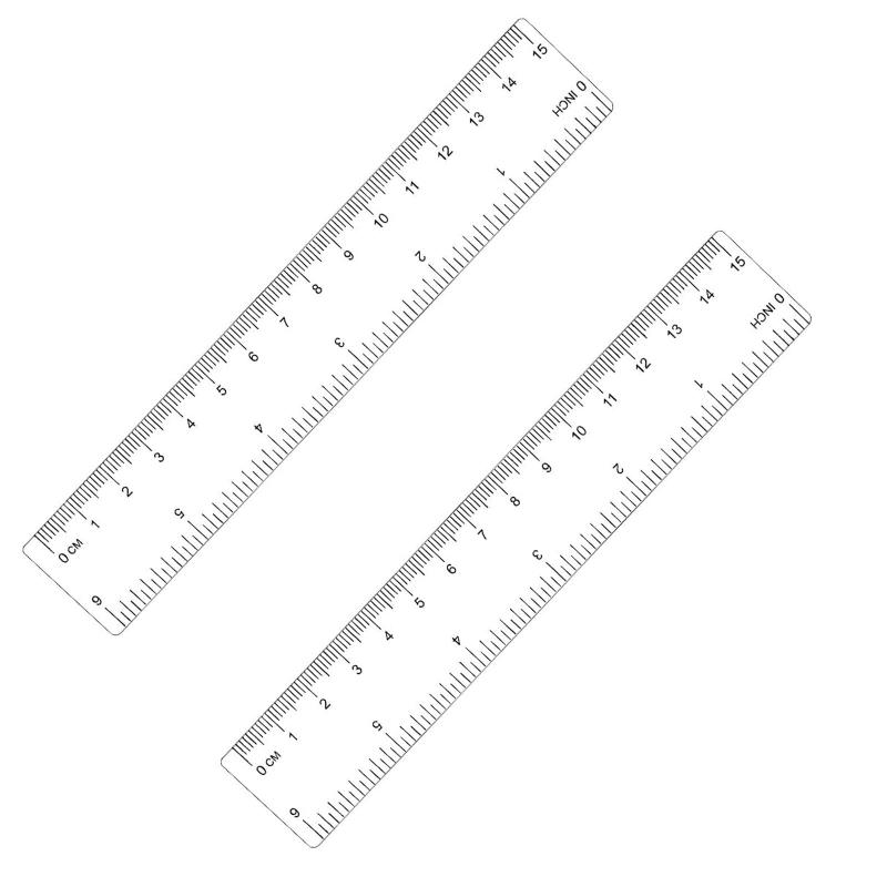 FUYUERO プラスチック透明定規 学習用 図面ツール 測定ツール 長さ30cm 0.2 cm厚さ 学生、学校、オフィス、家庭に適しています