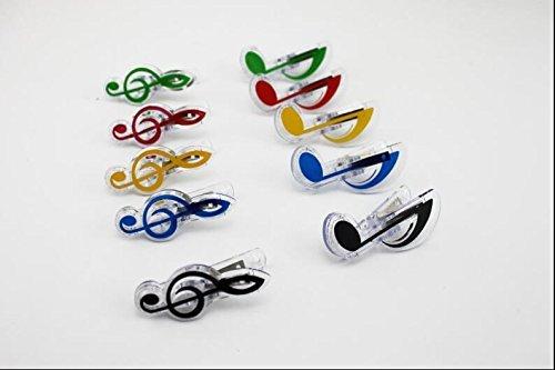 naissant 【10個セット】音符 メモクリップ ミュージック クリップ ブック ページクリップ プラスチック 音楽かわいい8分音符とトーン記号のクリップセットですそれぞれ5色のカラフルセット。用途別に、気分によって、楽しく使い分けられます。タップリの合計10個セットなので、いろいろお使いいただけます。