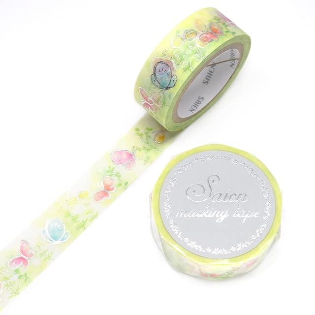 SAIEN マスキングテープ ちょうちょ 15mm×7m UR-3061サイズ:15mm×7m素材:和紙、箔柄:ちょうちょ