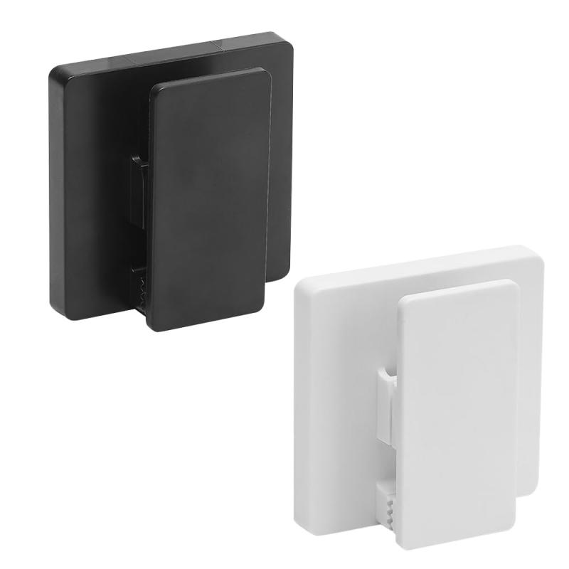 粘着クリップ 吊り下げ用粘着クリップ 壁用粘着 自己粘着 マウント歯磨き粉フェイシャルクレンザーマルチパス【2個 黒 白】