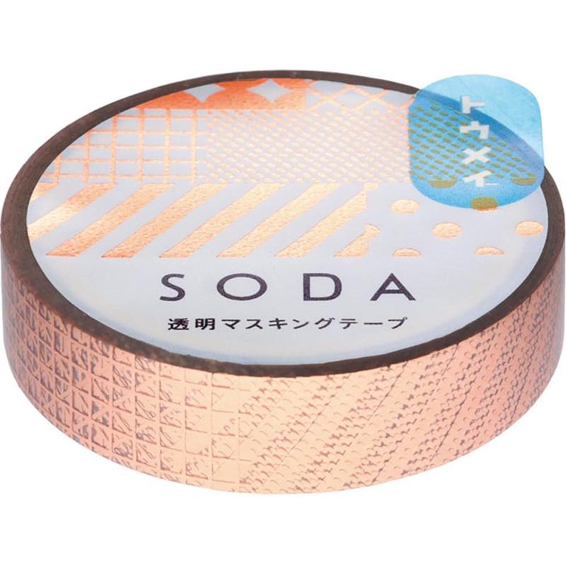 キングジム(Kingjim) マスキングテープ SODA 透明 幅10mm ミックス3 CMTH10-005貼ってはがせる透明フィルムのマスキングテープ幅広いデコレーションに活用できます【テープ幅】10mm 【テープの長さ】4m【柄】ミックス3 【材質】PET素材