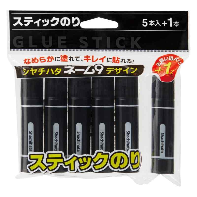 シャチハタ スティックのり 10g ネーム9デザイン 5本入+1本 TGS-10/6W【1本あたり内容量】約10g【入数】6本【特長】シヤチハタ ネーム9デザインのスティックのり【商品パッケージサイズ】160×157×21mm【商品サイズ】20.1×20.1×85mm