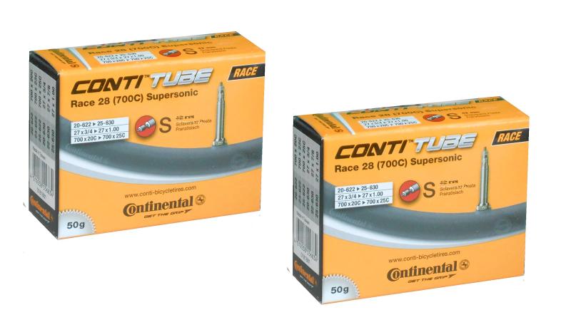 2本セット コンチネンタル(CONTINENTAL) 超軽量チューブ Supersonic スーパーソニック Race28 (700×20/25c(バルブ長42mm)) 並行輸入品