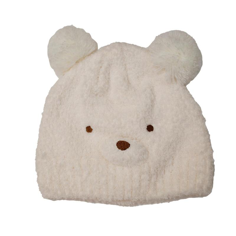 [Happy Beans] ニット帽 ベビー 赤ちゃん うさぎ クマ 46-48cm 3ヵ月～12ヵ月まだ髪が少なくデリケートな赤ちゃんの頭を優しく包み込むニット帽で、初めての帽子にぴったり。優しい色合いで、あかちゃんの可愛さを引き立てるデザインに仕上げました。まるでマシュマロのように軽くてフワフワ。優しい手ざわりで、伸縮性あり。内側は暖かいファー素材。寒さから赤ちゃんを優しく可愛く守ります。