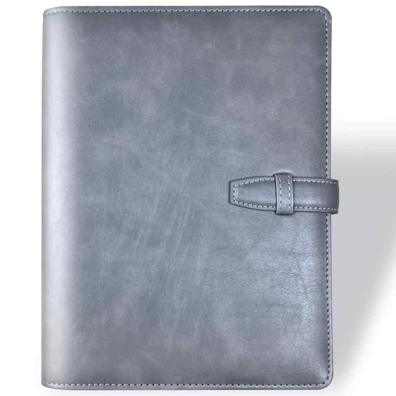 ULITU システム手帳 A5 6穴リング リフィル付き クレジットカード名刺収納スケジュール帳 カード収納 合革 メモ帳 ビジネス用 オフィス用品