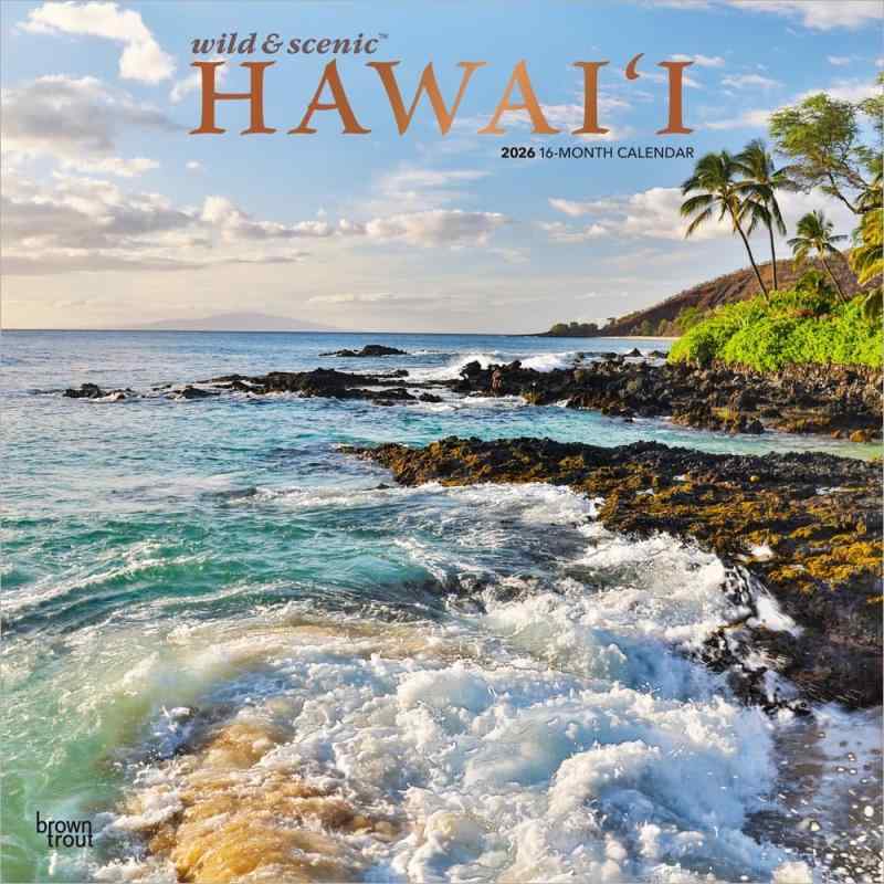 ハワイ 2026年 カレンダー / ブラウントラウト 輸入版 壁掛け 30.5 x 61 cm (Hawaii Wild &amp; Scenic Calendar)