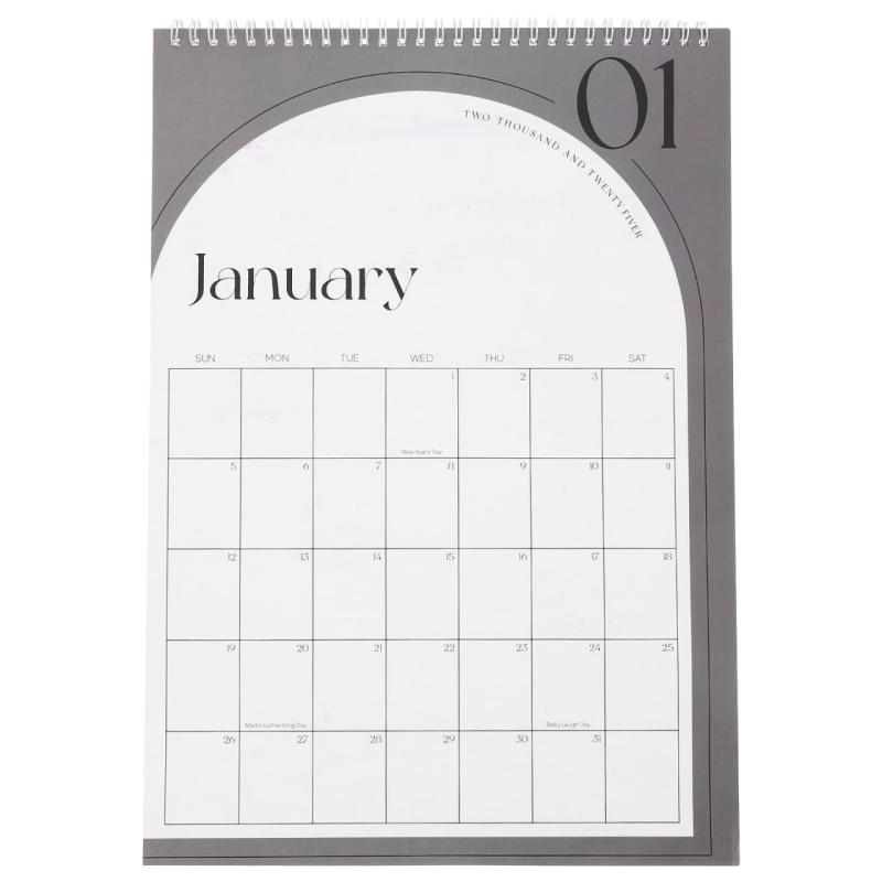18ヶ月 壁掛けカレンダー 2025年1月～2026年6月 大判38×26Cm 多色印刷 耐久紙 家庭やオフィスの予定管理に最適
