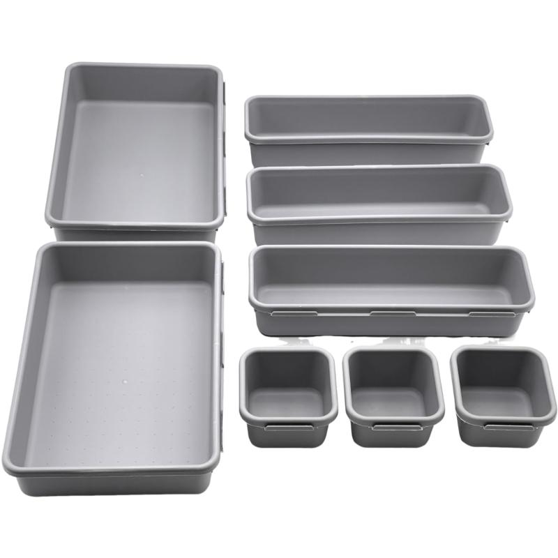 FJmark 引き出し 仕切り 収納 トレー 小物 デスク キッチン 整理 8個セット