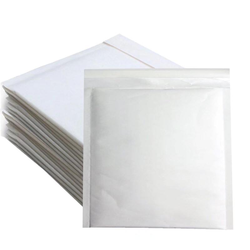 クッション封筒 cd対応 cd 50枚 外寸：約206x186mm 内寸：約186x186mm ゆうパケット クリックポスト クロネコDM便 ゆうメール対応ホワイト気泡入り梱包緩衝材 郵便配送用エアキャップ付き封筒袋