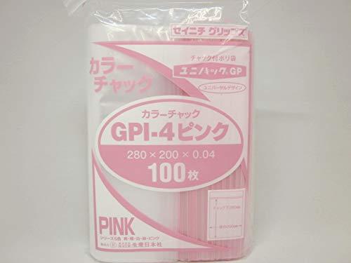 ユニパック GP I‐4 カラーチャック ピンク GP I-4 COLOR CHAKKU PINK