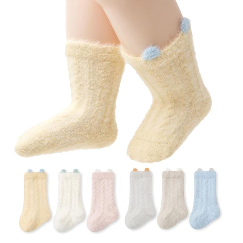 [HOOMCOOM] 赤ちゃん 靴下 冬用 暖かい ベビー ソックス 6足セット 分厚くて柔らかく履き心地 8.0-16.0cm