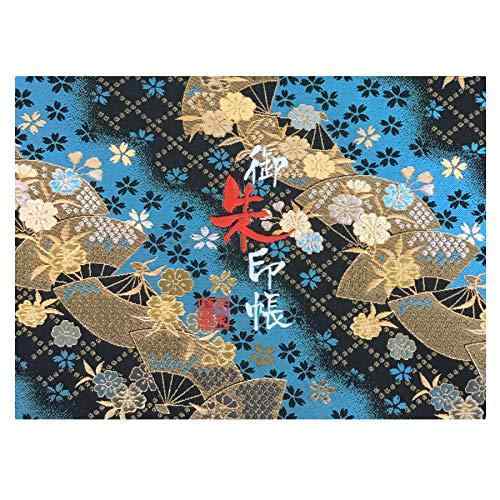 千糸繍院 御朱印帳WL【空扇桜】西陣織 金襴装丁/刺繍文字 蛇腹式48ページ 見開き大判高価な西陣織の金襴生地で装丁した全48ページの蛇腹式の見開き大判サイズの御朱印帳です。表紙の「御朱印帳」文字はカッコイイ筆文字書体を刺繍で仕上げていますので、文字に立体感があります。本文（ご朱印ページ）は、レギュラータイプの上質で厚みのある白色奉書紙もしくは当店が御朱印帳専用に抄いたオリジナルで、白色奉書紙より更に厚みがあり墨書きに最適で裏写りの少ない生成りの特選奉書紙の2種ございます。手漉きの和紙でお包みしています。サイズ：約25cm×18.2cm×1.7cm／ご朱印スペース：全48ページ（表紙の裏の貼り付けたページを含みます。）